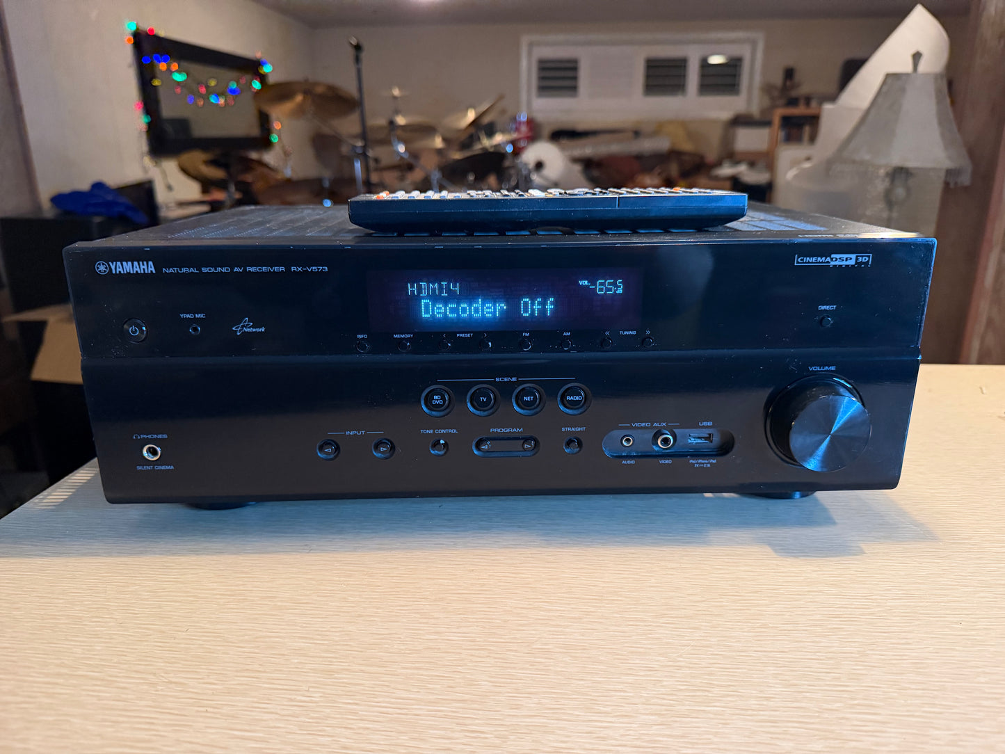 Yamaha RX V573 7.1 Channel AV Receiver Stereo HDMI Serviced Remote Bundle Beauty