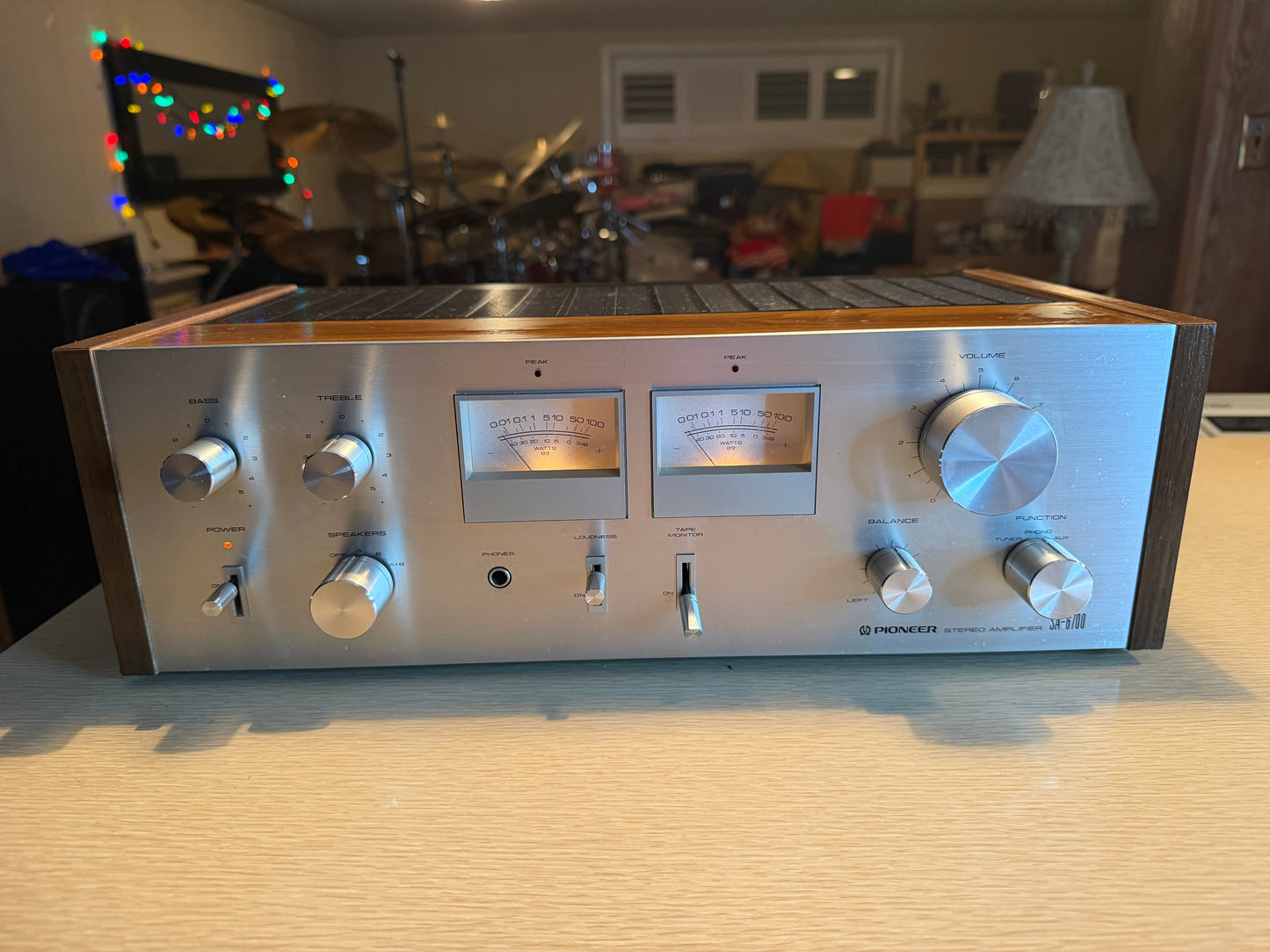 Rare Pioneer SA-6700 Integrated Amplifier Silver Face Vu Meters Fresh Service🎶