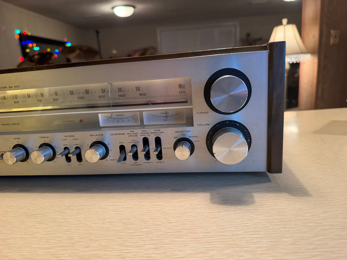 Near Mint Technics SA-400 Vintage Stereo Receiver Fresh Pro Service Beauty🔥🎶