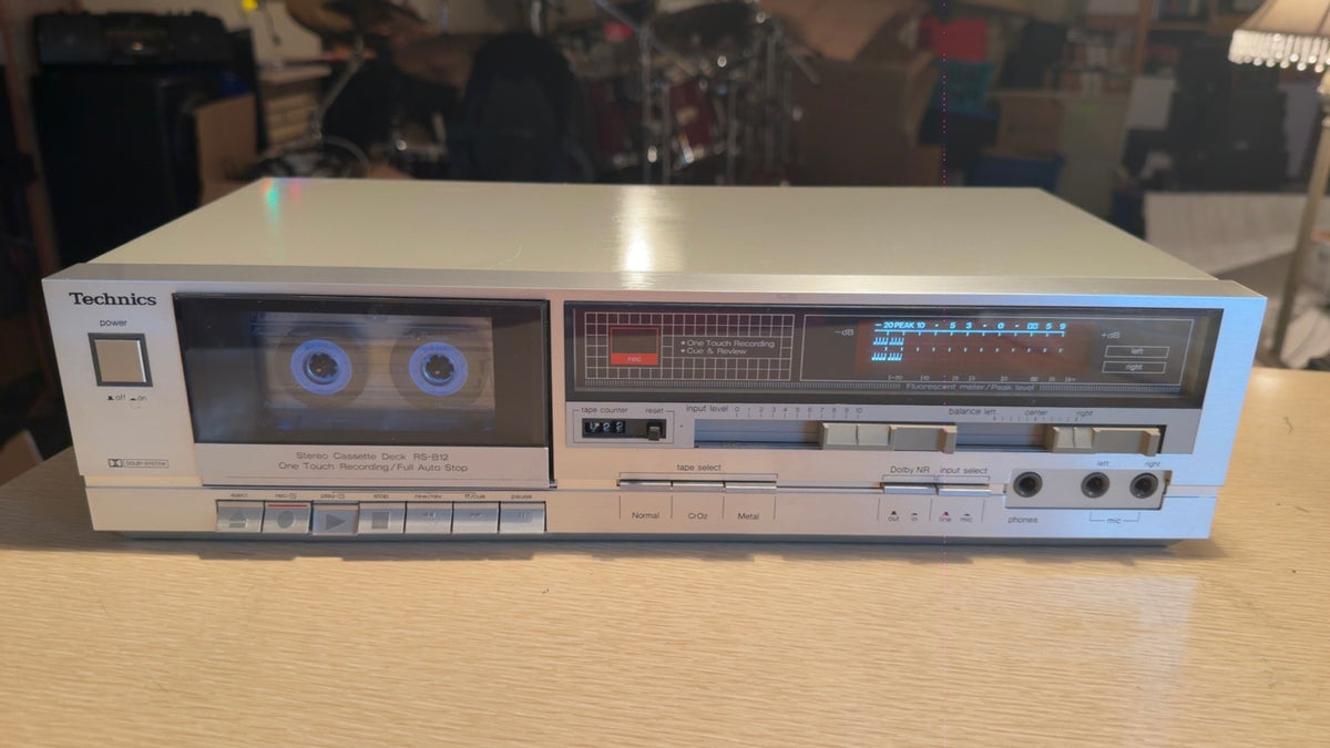 Vintage Cassette Deck Technics RS-B12 Silver Full Fresh Service Crisp Sound🎶🔥