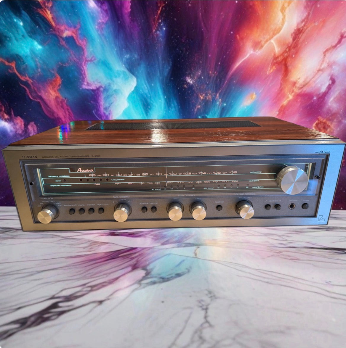 Luxman R‑3055 Stereo Reciever Rosewood Amplifier Near Mint Fresh Pro Service🔥🎶