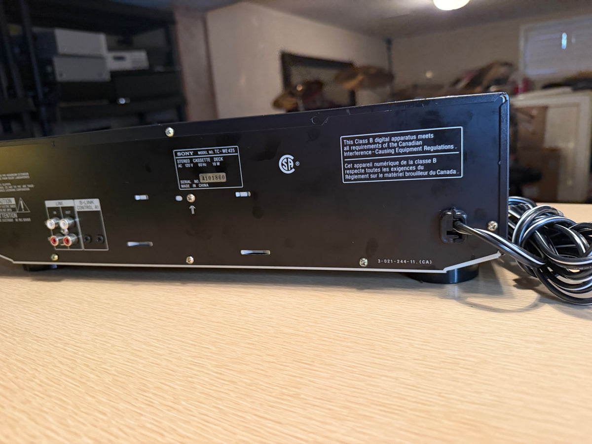 Sony TC WE425 Stereo Dual Cassette Deck - Serviced/New Belts Works Excellent🔥🎶