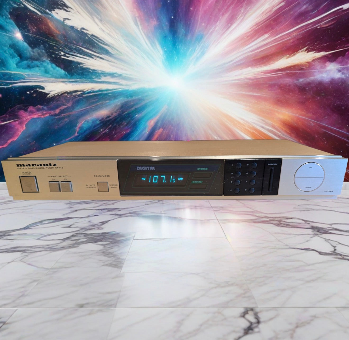 GOLD Marantz ST440 AM/FM Stereo Synthesised Tuner Digital Display Serviced RARE!