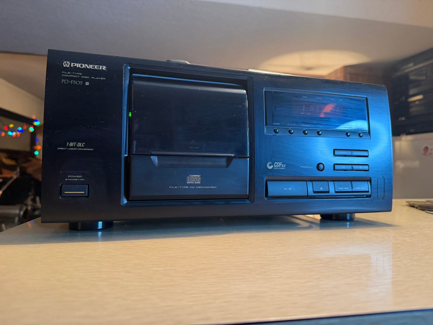 Pioneer PD-F505 CD Player Changer 25 Disc File - Serviced & Cleaned W/ Remote🔥