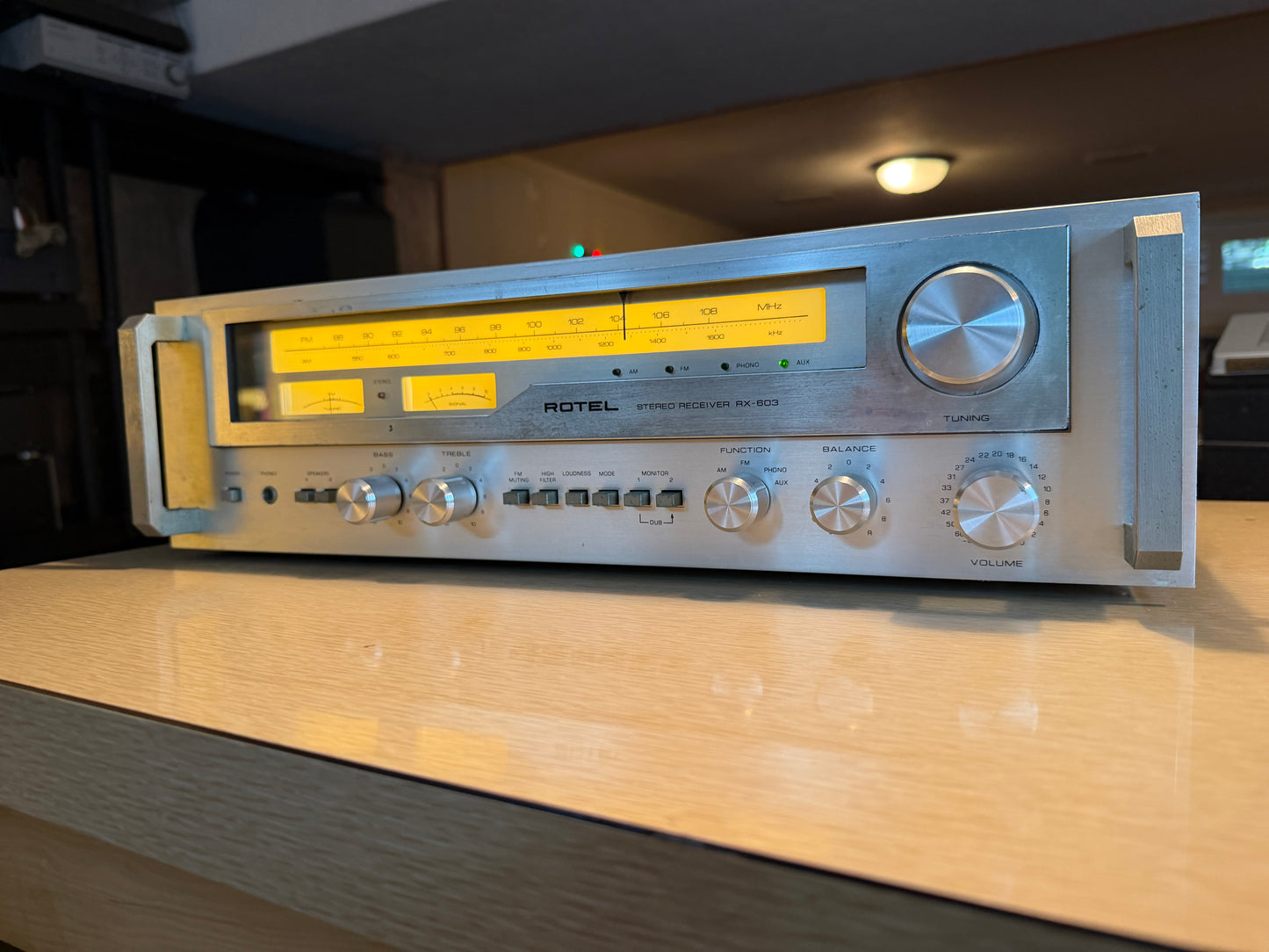 Rotel RX-603 AM/FM Stereo Tuner Amplifier Receiver-Fully Serviced/Recapped Beaut