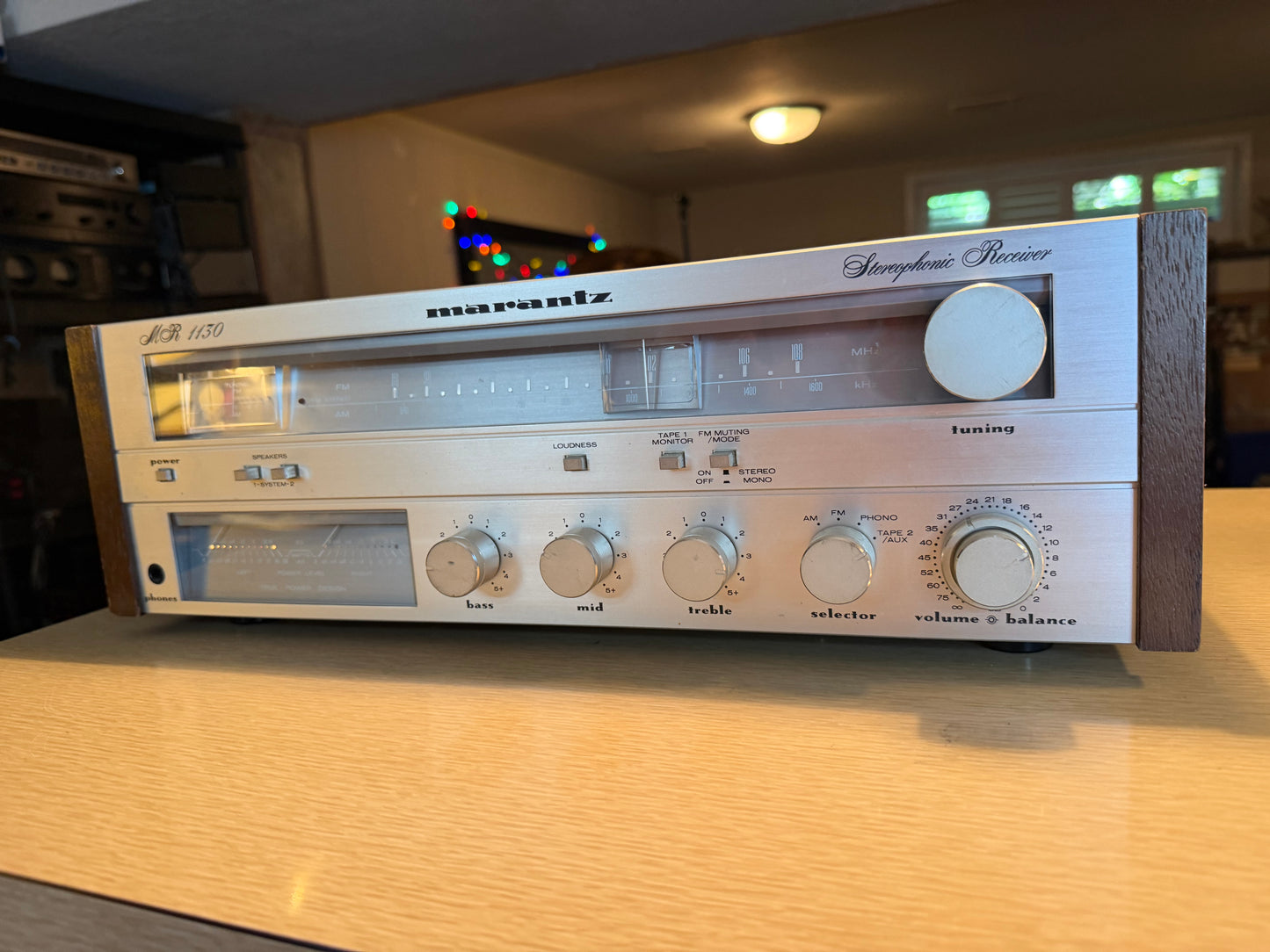 Vintage Marantz Receiver MR 1130 Stereo Am FM Amplifier Needs Servicing READ