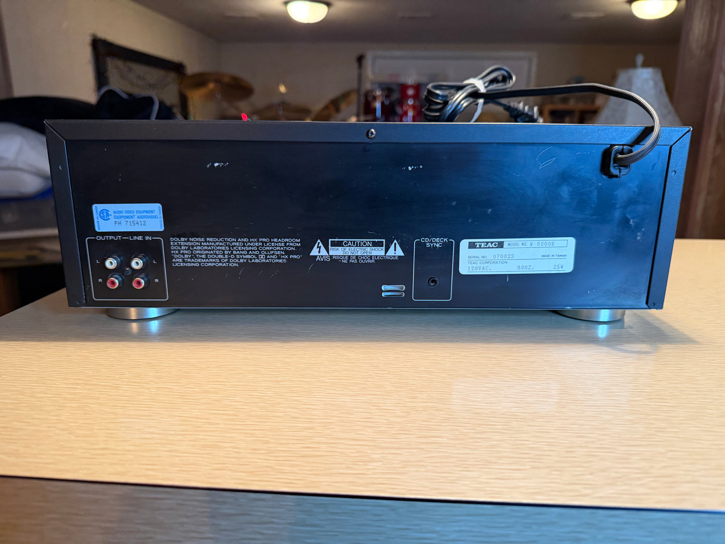 TEAC W-6000R 4 Head Dual Cass Auto Reverse & Record FRESH PRO SERVICE HIGH END🔥