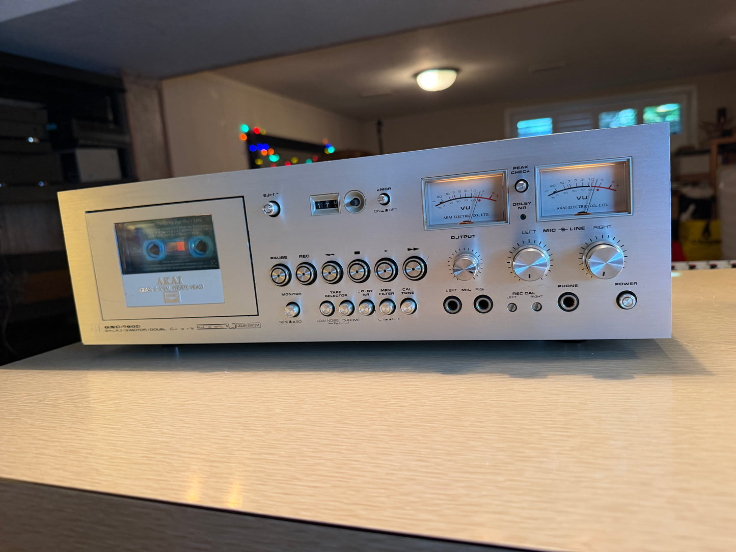 AKAI GXC-760D Stereo Cassette Deck 3heads 3motors AC100V 50Hz/60Hz 50W Serviced!