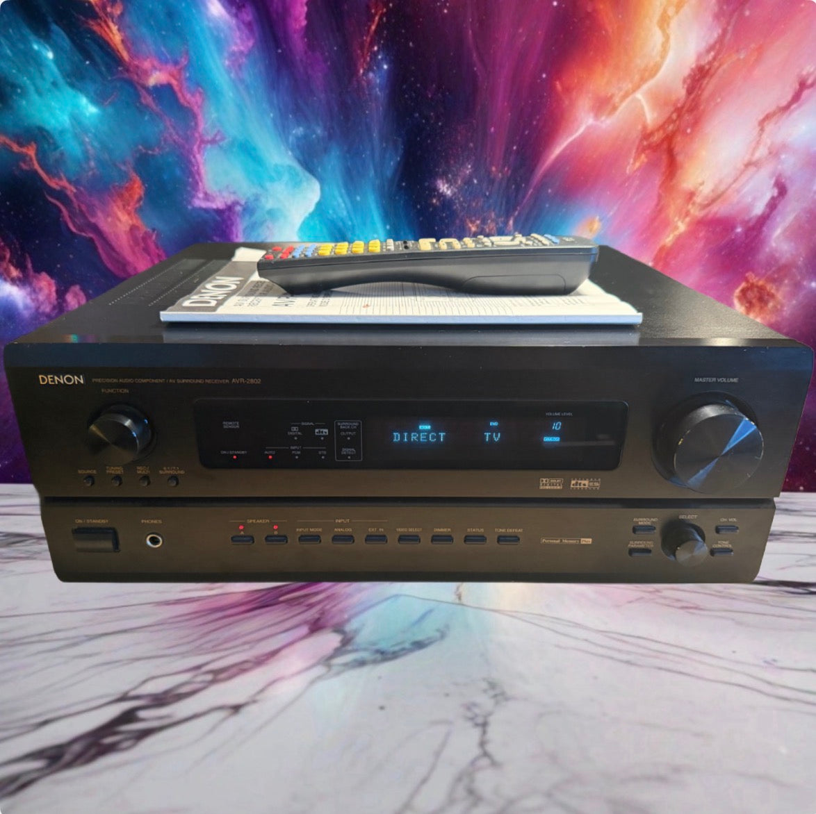 Denon AVR-2802 Receiver  Excellent Condition Serviced Remote Manual Bundle🔥🎶