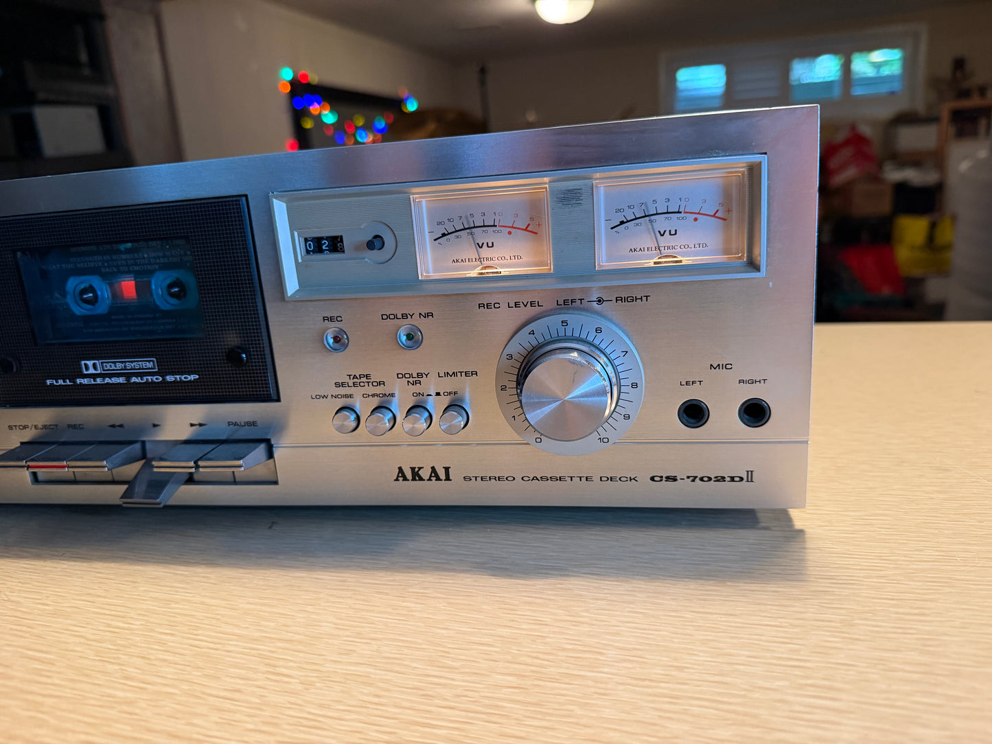 AKAI CS-702D II Stereo Cassette Tape Deck Recorder Silver Freshly Serviced🔥🎶
