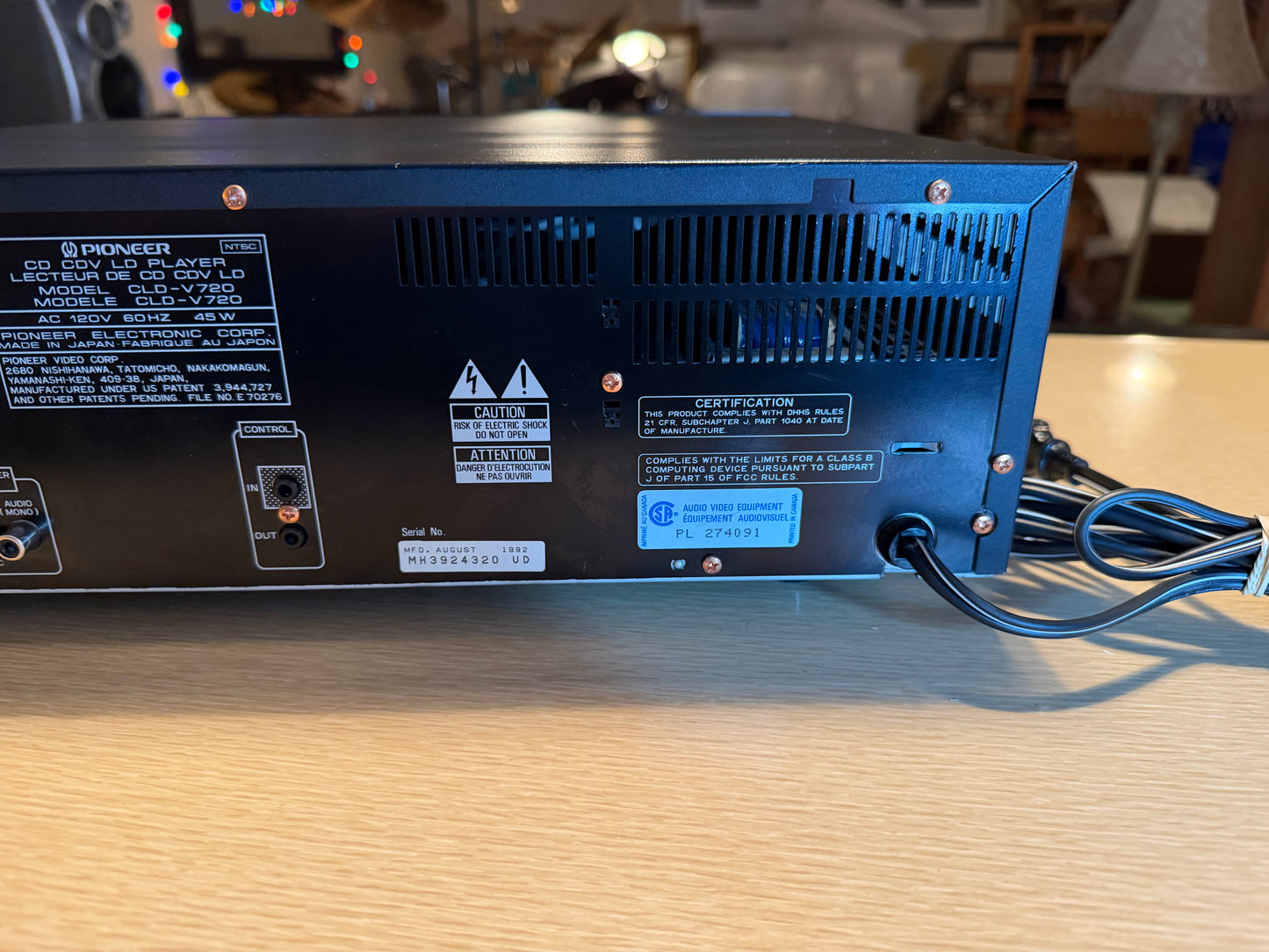 SERVICED🔥 Pioneer CLD-V720 Laser Disc CD CDV  Player With Remote. Works Great
