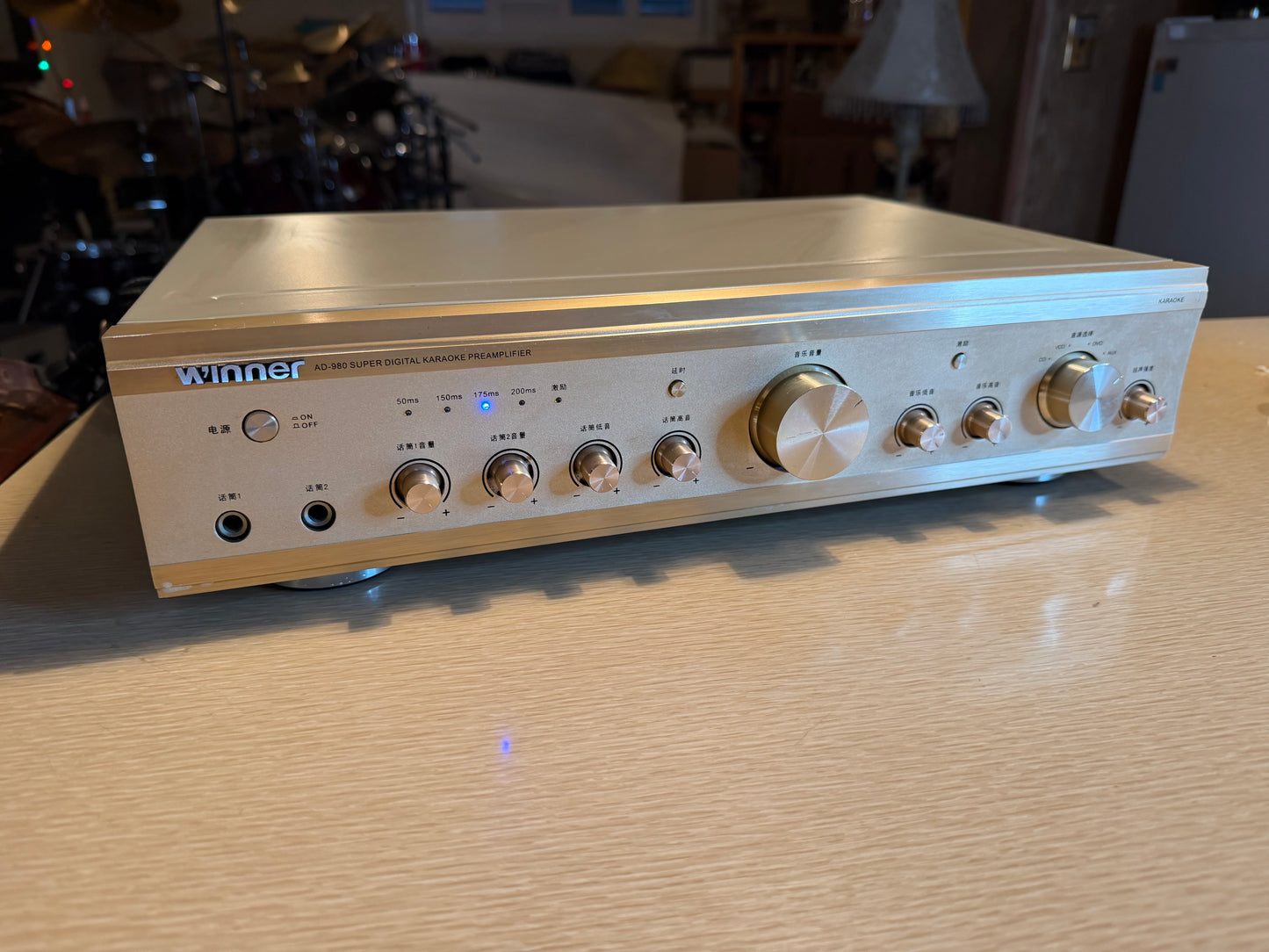 Very Rare Winner AD-980 Super Digital Karaoke Pre-Amplifier Gold Serviced