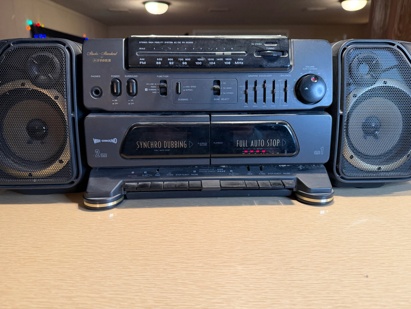 Vintage 90s FISHER PH-W3000 Stereo Portable High Fidelity System Boombox Working