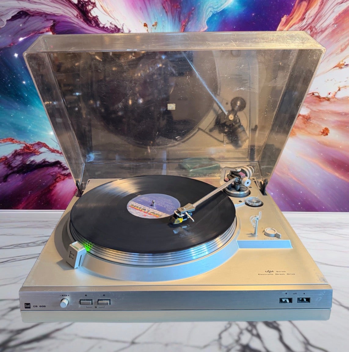 Dual CS 608 Direct Drive turntable Works Well Beautiful Piece Please Read