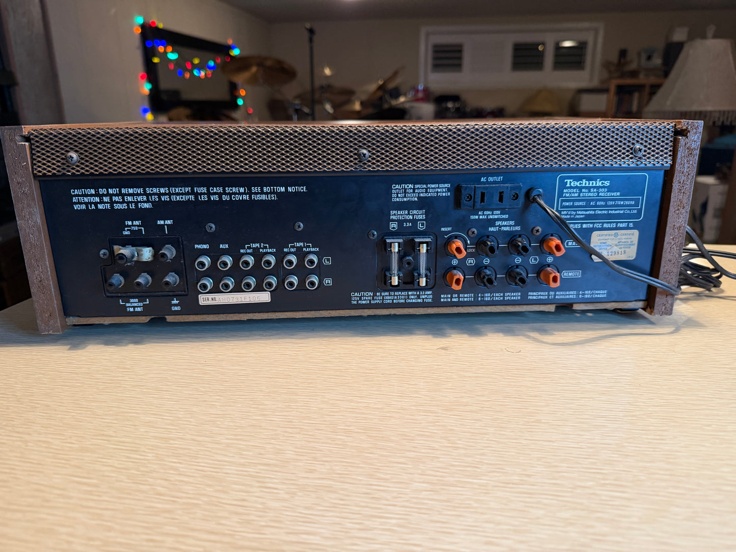 VINTAGE TECHNICS SA-303 AM FM Stereo Receiver Phono Input EXCELLENT CND TESTED🔥