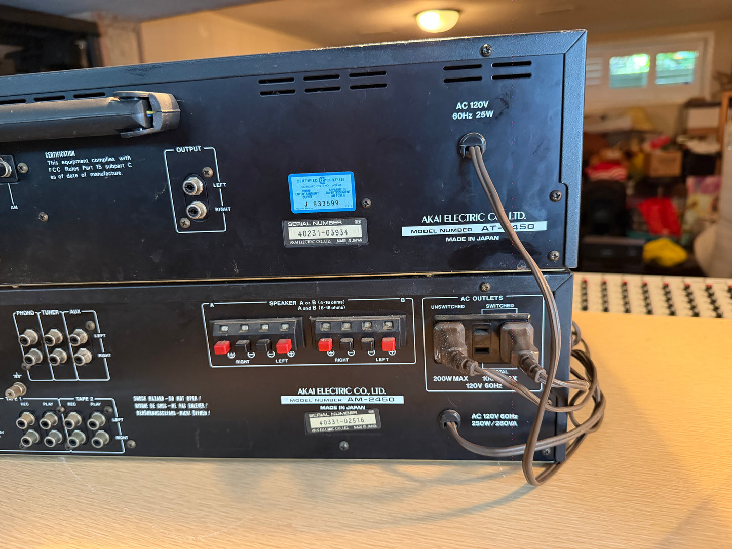 AKAI - AM-2450 Amplifier & AT-2450 Fully Serviced And Fully Operational Beauty🔥