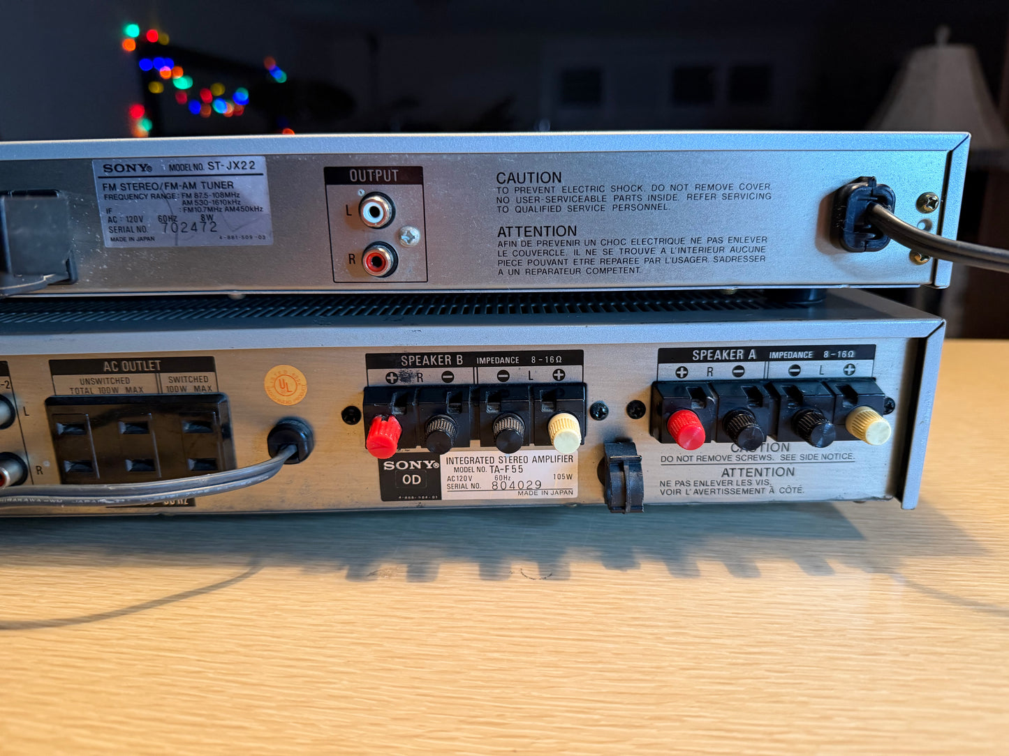Sony TA-F55 Integrated Amplifier + ST-JX22 Tuner Freon Cooled 65WPC SERVICED🔥