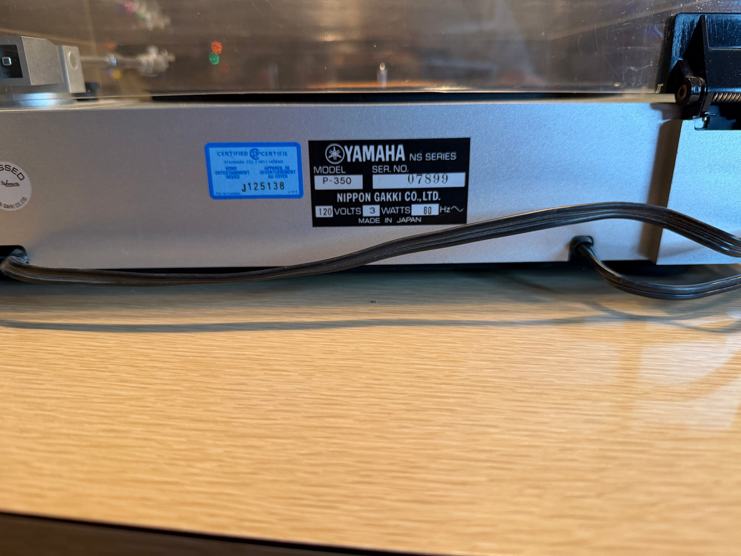 Yamaha P-350 Auto Return Turntable Belt Drive SERVICED WORKS AND SOUNDS GREAT🔥