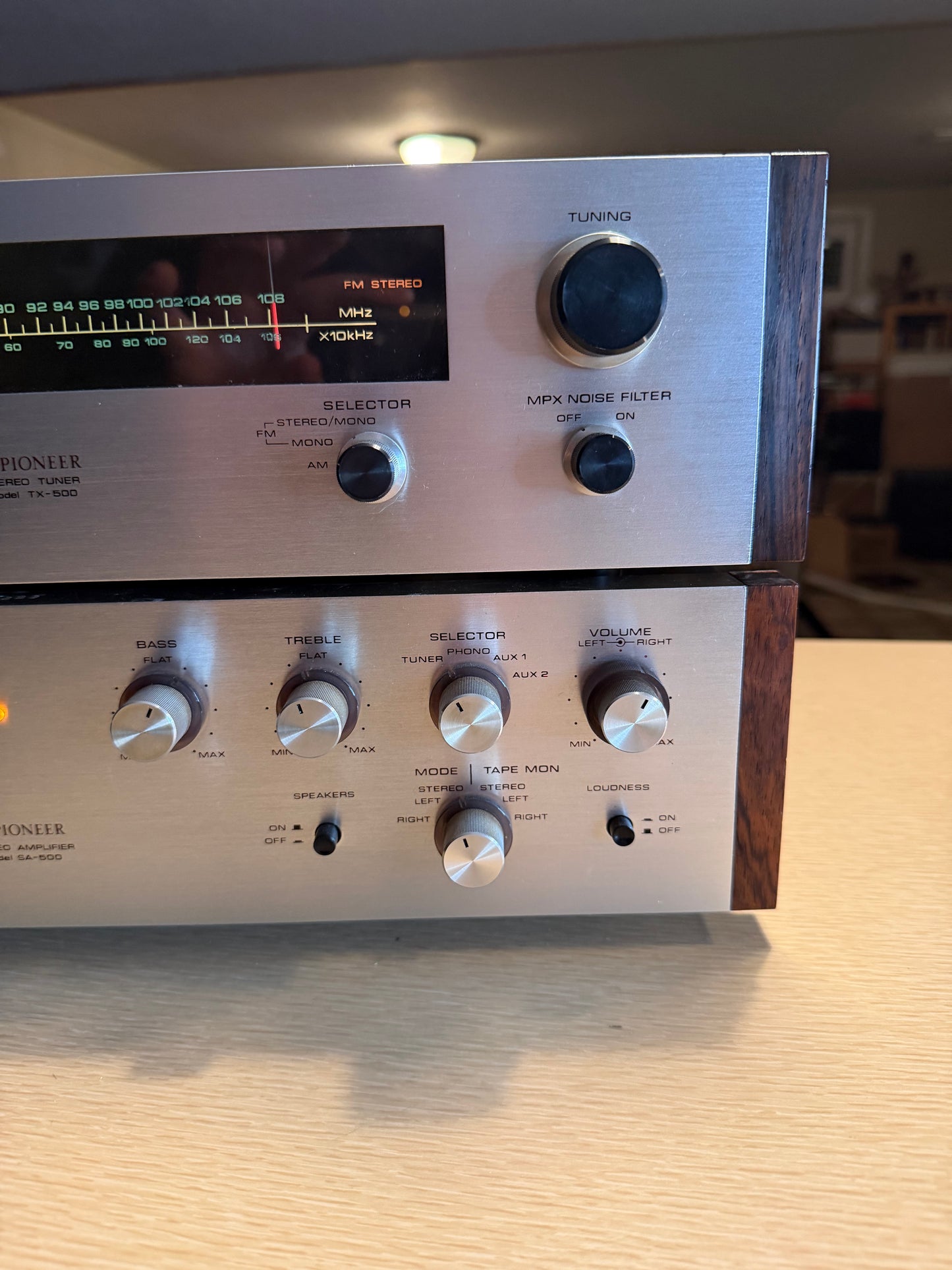 Pioneer SA-500 & TX-500 Amplifier & Tuner Silver Freshly Serviced Near Mint🎶