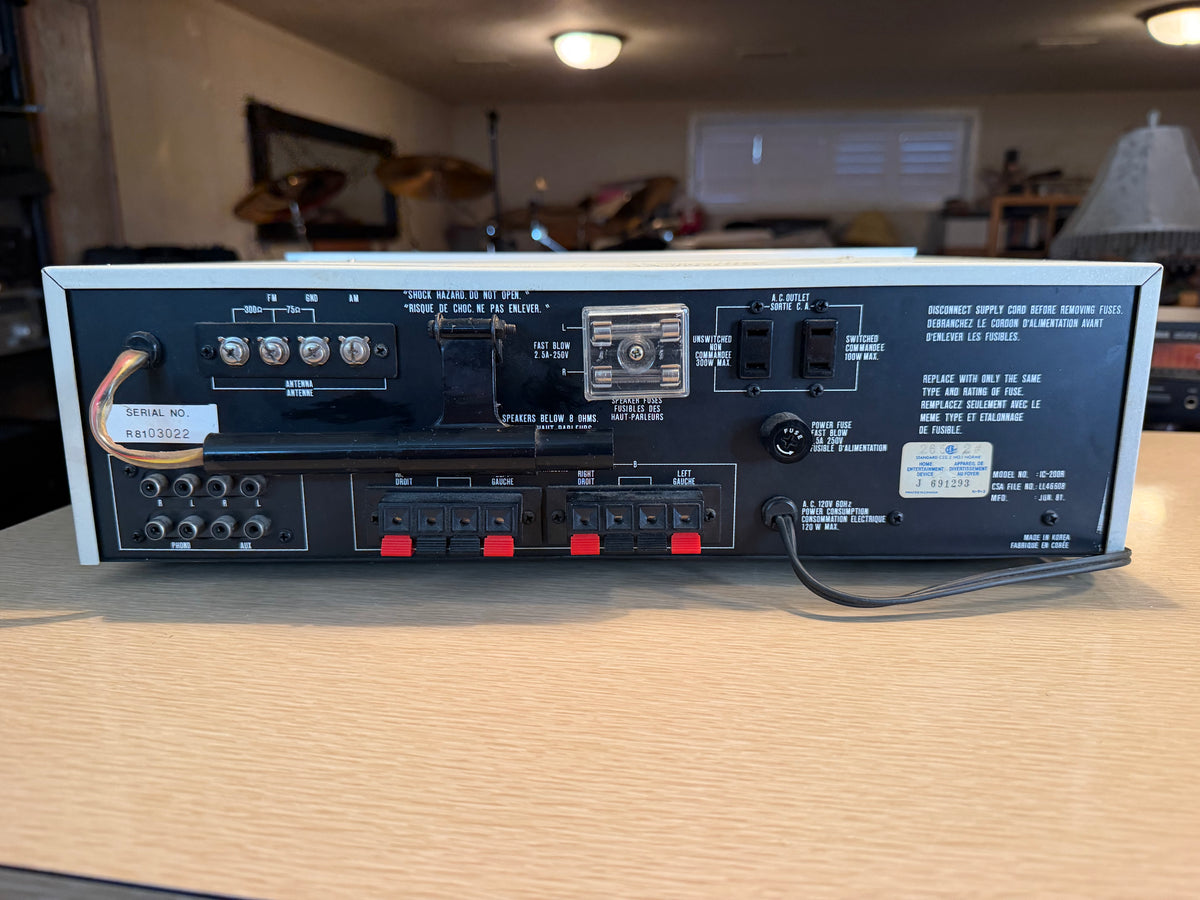 Vintage ICC IC-200R AM/FM Receiver Integrated Amplifier Silver Serviced V Rare🔥