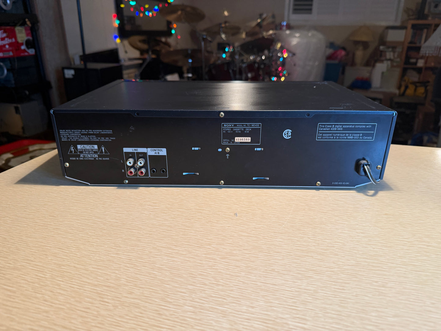 SONY TC-WE435 Dual Cassette Deck Auto-Reverse Dolby B,C Serviced & TESTED #2