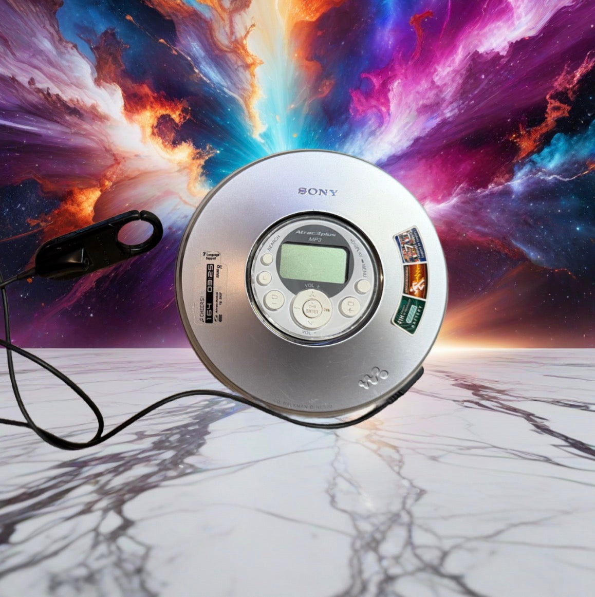 Sony PSYC D-NE320 Atrac3plus MP3 Portable CD Player Walkman Remote TESTED CLEAN