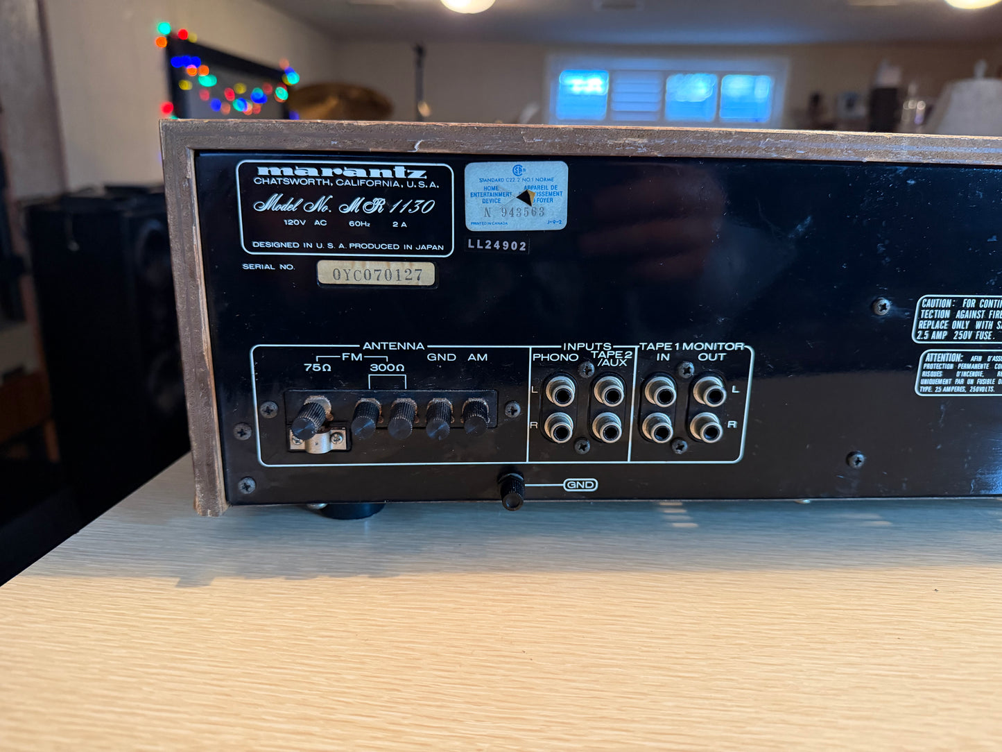 Vintage Marantz Receiver MR 1130 Stereo Am FM Serviced Great Shape Very Rare 🎶