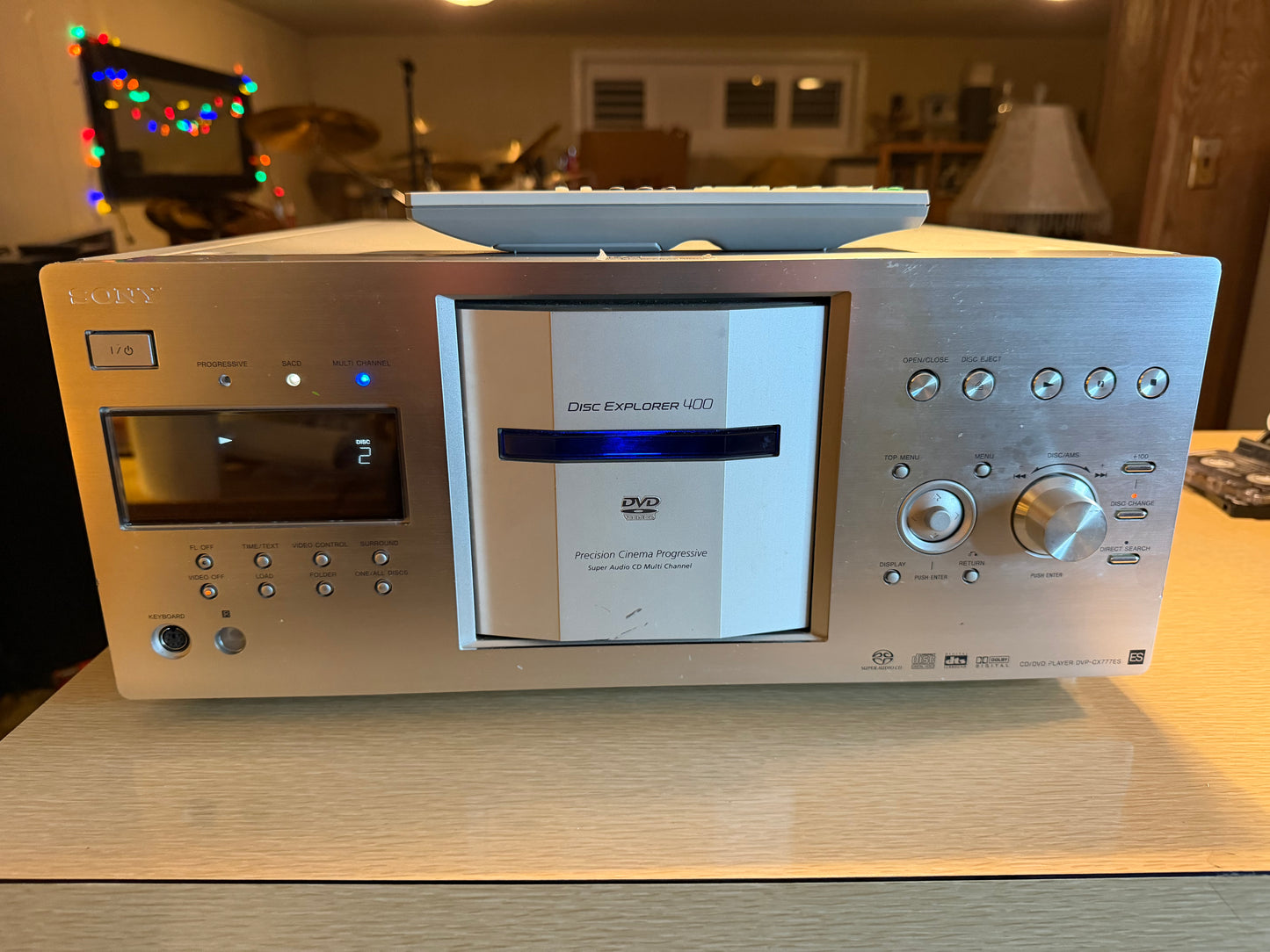 Sony DVP-CX777ES 400-Disc CD/SACD/ Changer ES Series FRESHLY Serviced Remote🔥