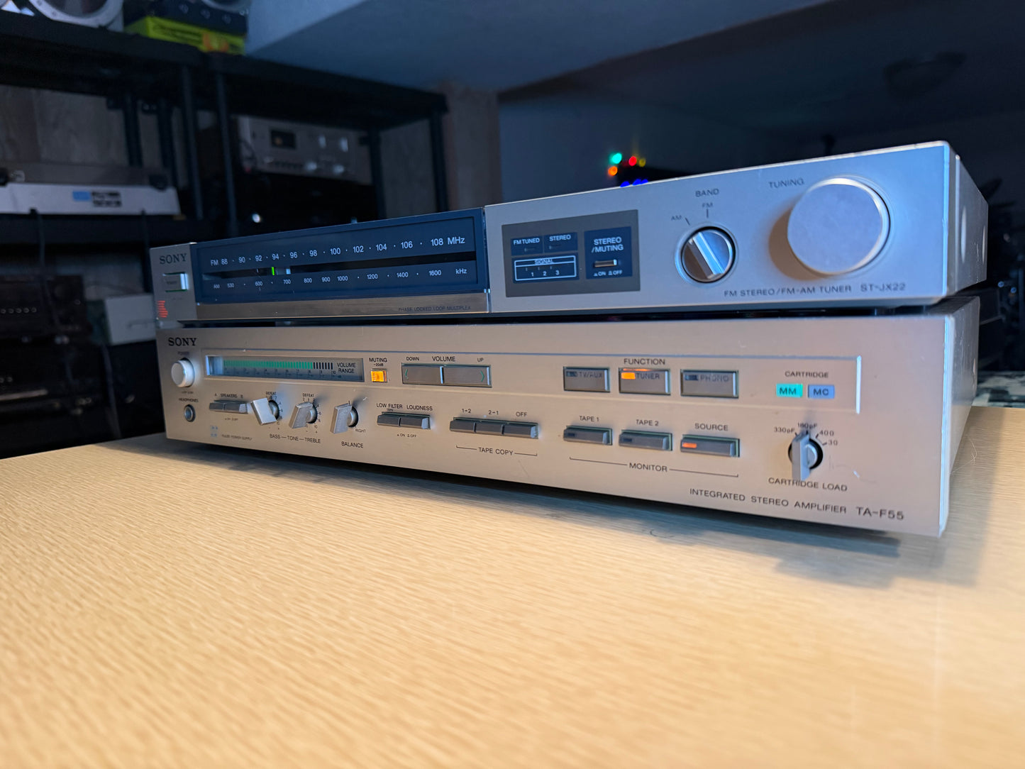 Sony TA-F55 Integrated Amplifier + ST-JX22 Tuner Freon Cooled 65WPC SERVICED🔥
