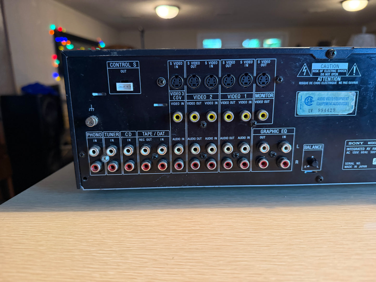 Sony TA-AV490 Integrated Stereo Amplifier Dolby Pro Logic Surround Fresh Service