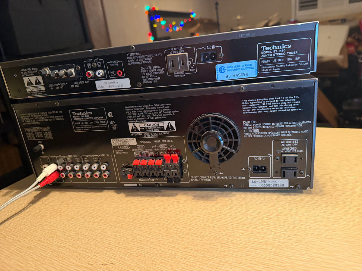 Technics SU-G95 Amplifier + ST-K50 Tuner Dolby Pro-Logic Surround Japan Serviced