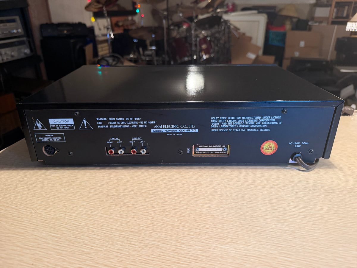 AKAI GX-R70 Stereo Cassette Deck Super GX Dolby B-C dbx Fresh Service Very Rare!