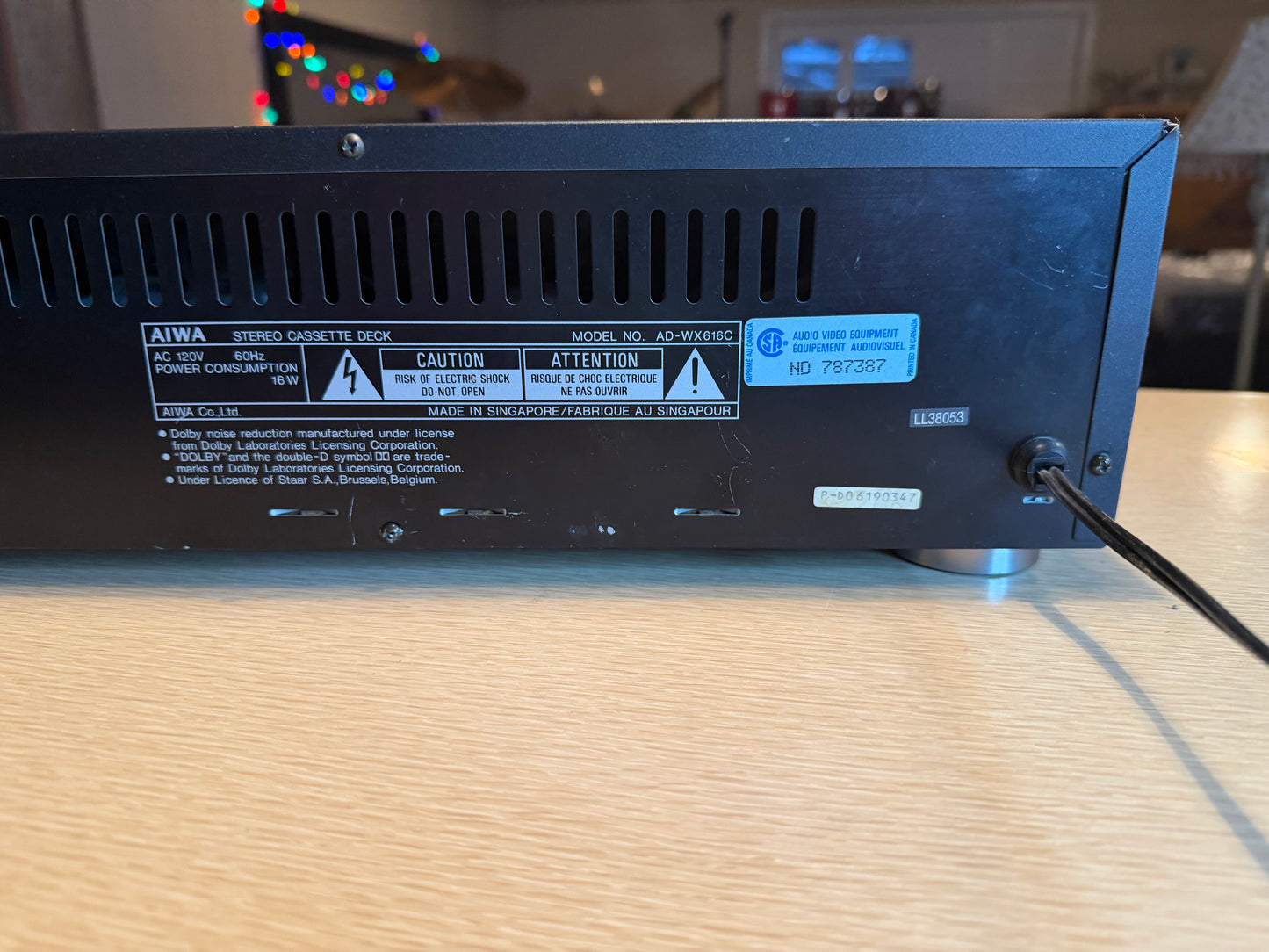 Aiwa AD-WX616 Stereo Double Dual Cassette Deck Serviced High Fidelity Very Rare