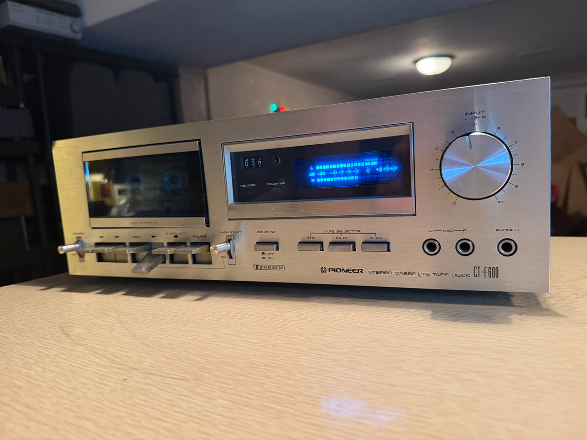 Serviced  Pioneer CT-F600 Stereo Cassette Tape Deck Audiophile Blue Line V Rare!