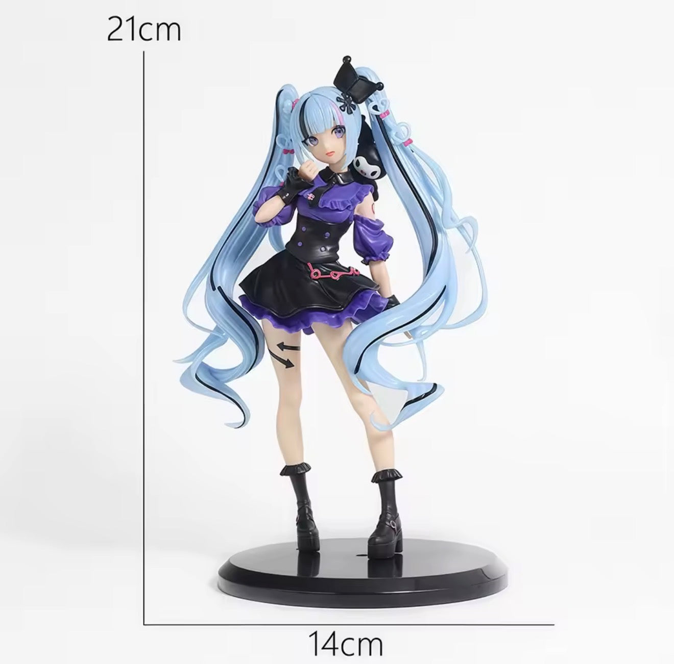 FuRyu Trio-Try-iT Hatsune Miku 19cm Snow Miku x Kuromi Figure Anime Figurine NEW