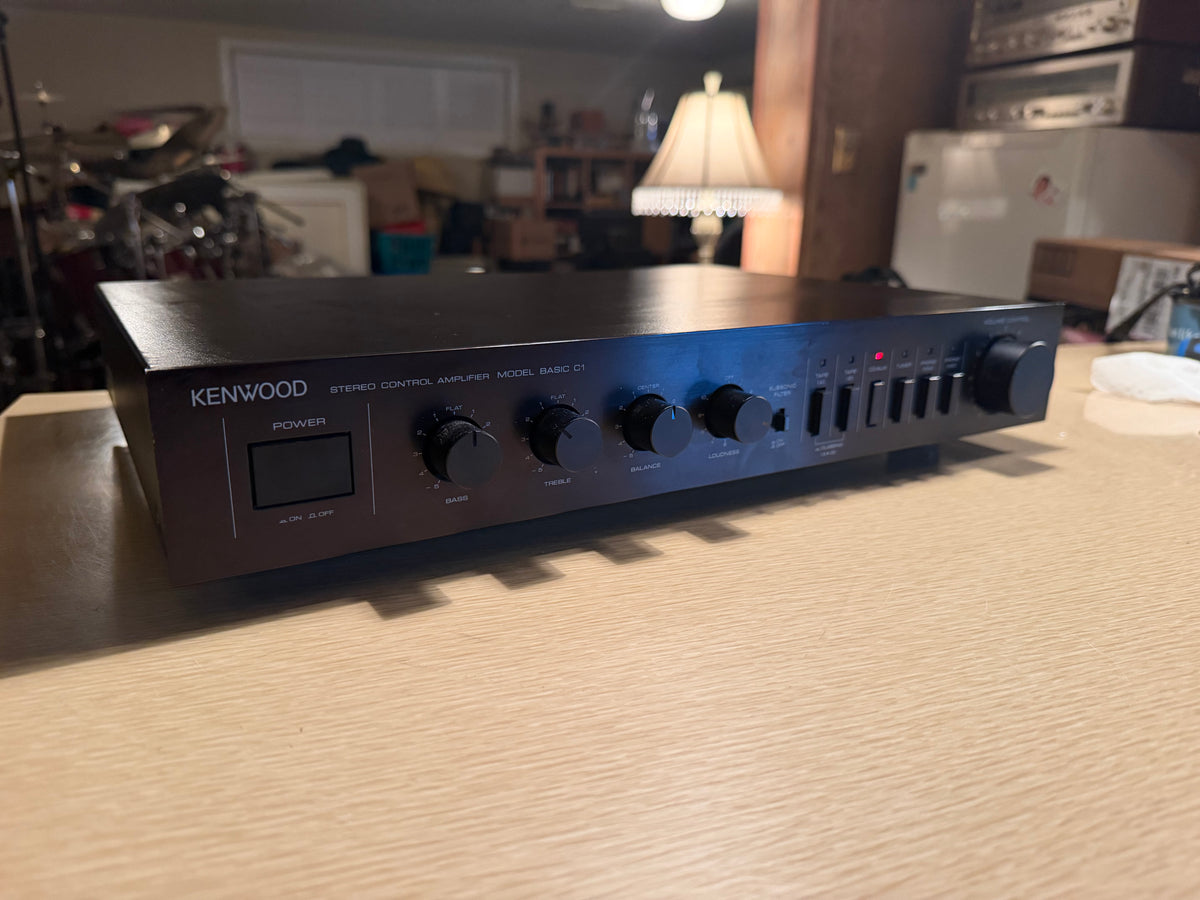 Kenwood Basic C-1 Pre Amplifier Excellent Condition, Fresh Service Near Mint WoW