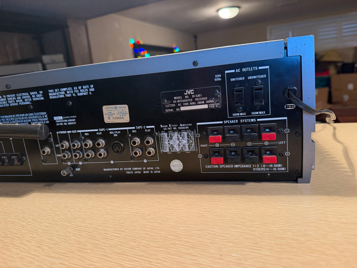 Vintage JVC JR-S301 Stereo Integrated Receiver Graphic Equalizer Serviced 60WPC!