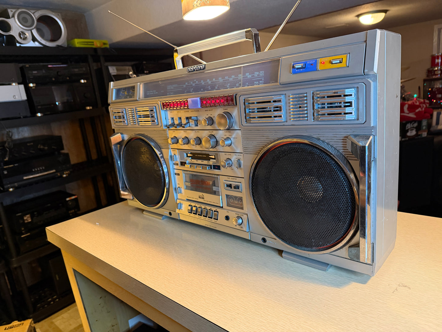 Vintage BEASTLY Clairtone 7980 Boom Box Stereo Ghetto Blaster FRESH PRO SERVICE