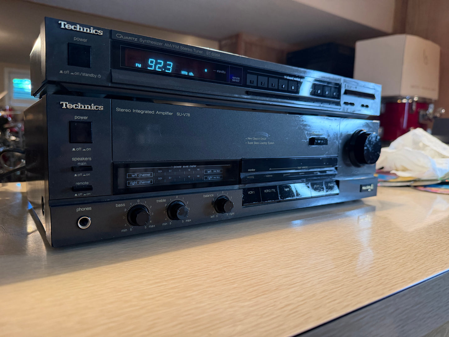 Technics SU-V78 Stereo Integrated Amplifier 100WPC+ St-S96A Tuner Fresh Service!