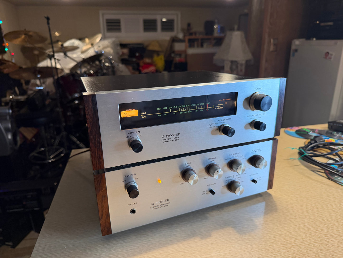 Pioneer SA-500 & TX-500 Amplifier & Tuner Silver Freshly Serviced Near Mint🎶