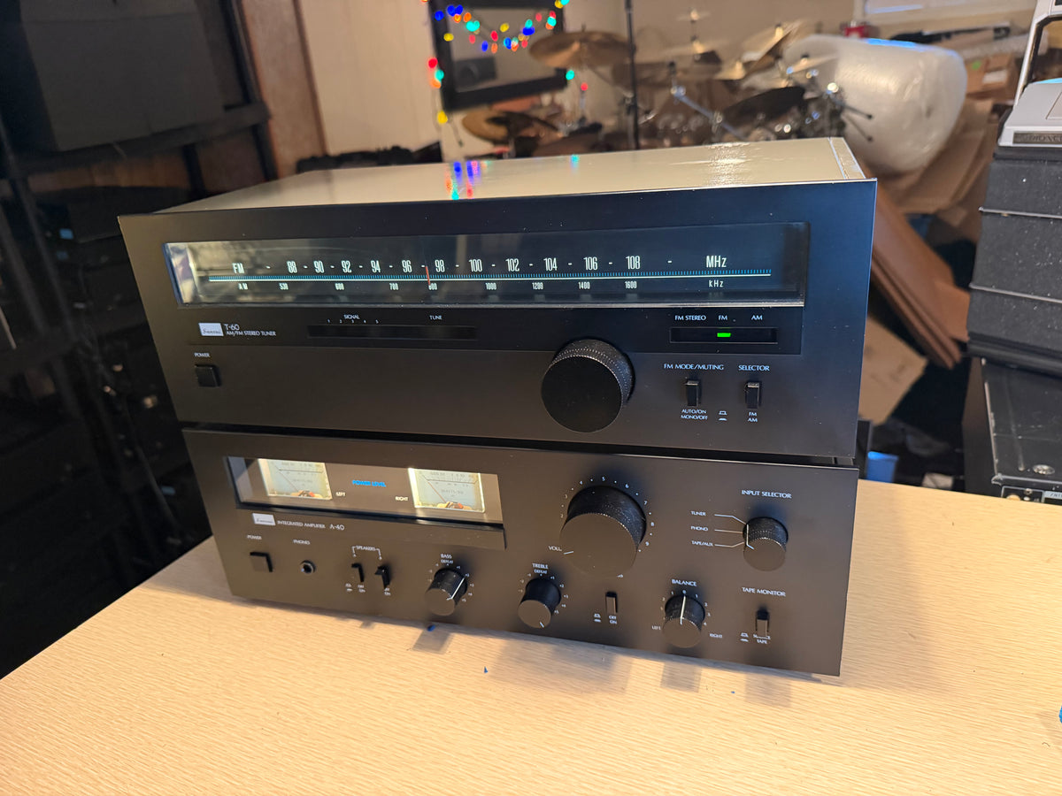 Sansui A-40 Integrated Amplifier+ T-60 Tuner Hi-Fi Near Mint Recapped Serviced🔥