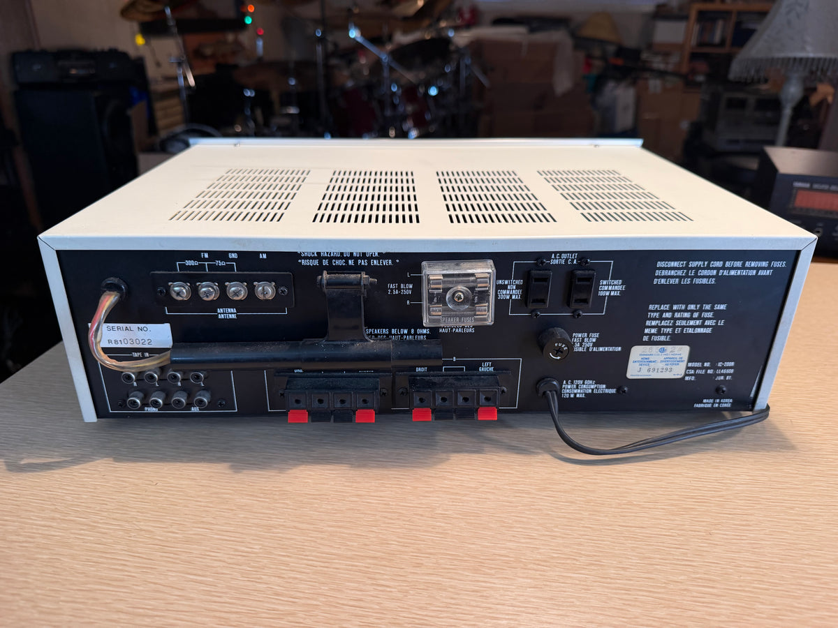 Vintage ICC IC-200R AM/FM Receiver Integrated Amplifier Silver Serviced V Rare🔥