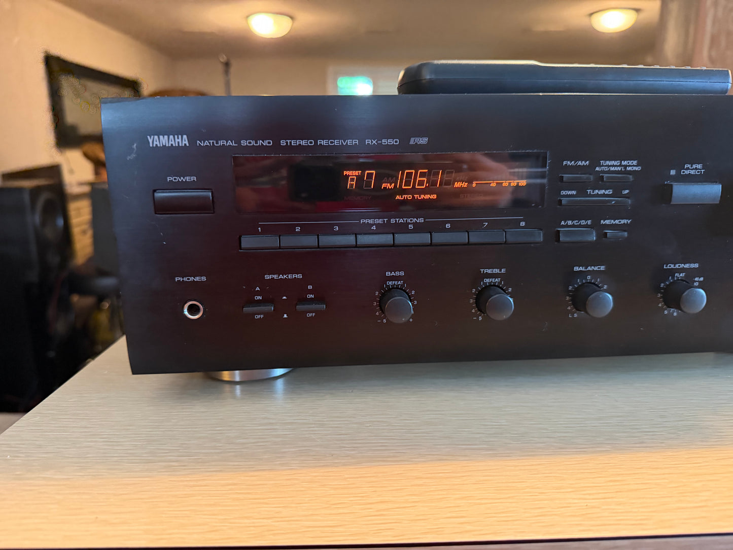 Vintage Yamaha RX-550 Natural Sound Stereo Receiver Hi-Fi & Rmote Fresh Service!
