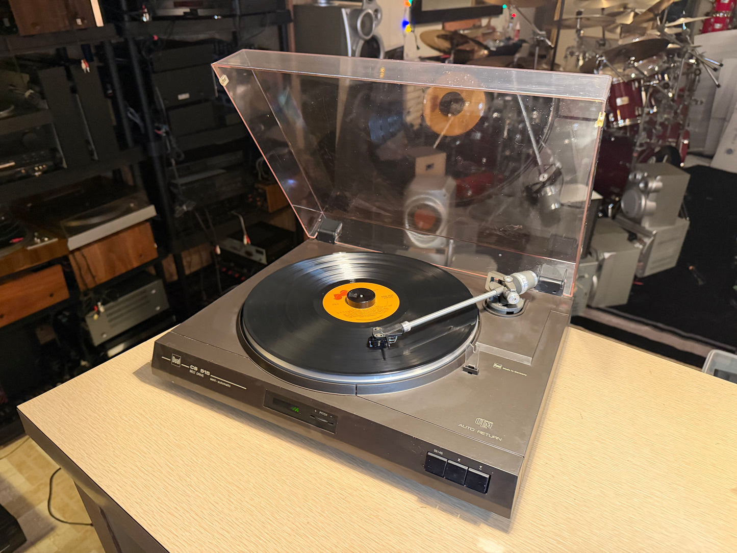 DUAL CS 515 Turntable Black with D71EE Cartridge in good condition Serviced Rare