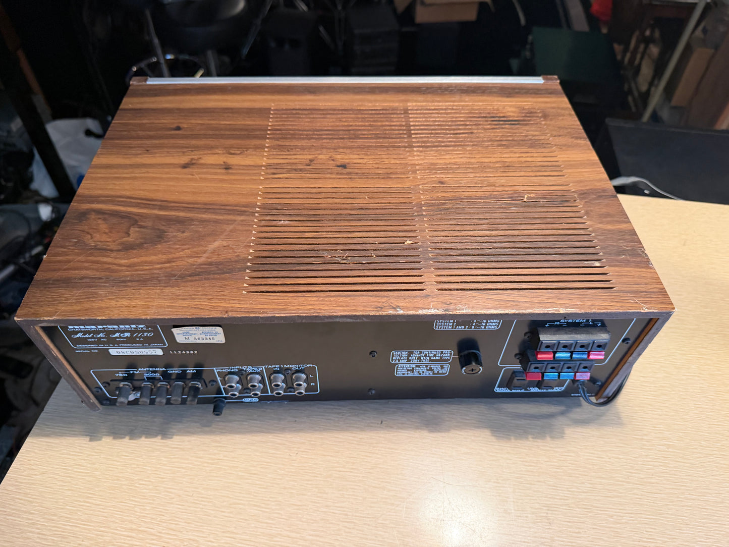 Vintage Marantz Receiver MR 1130 Stereo Am FM Amplifier Needs Servicing READ