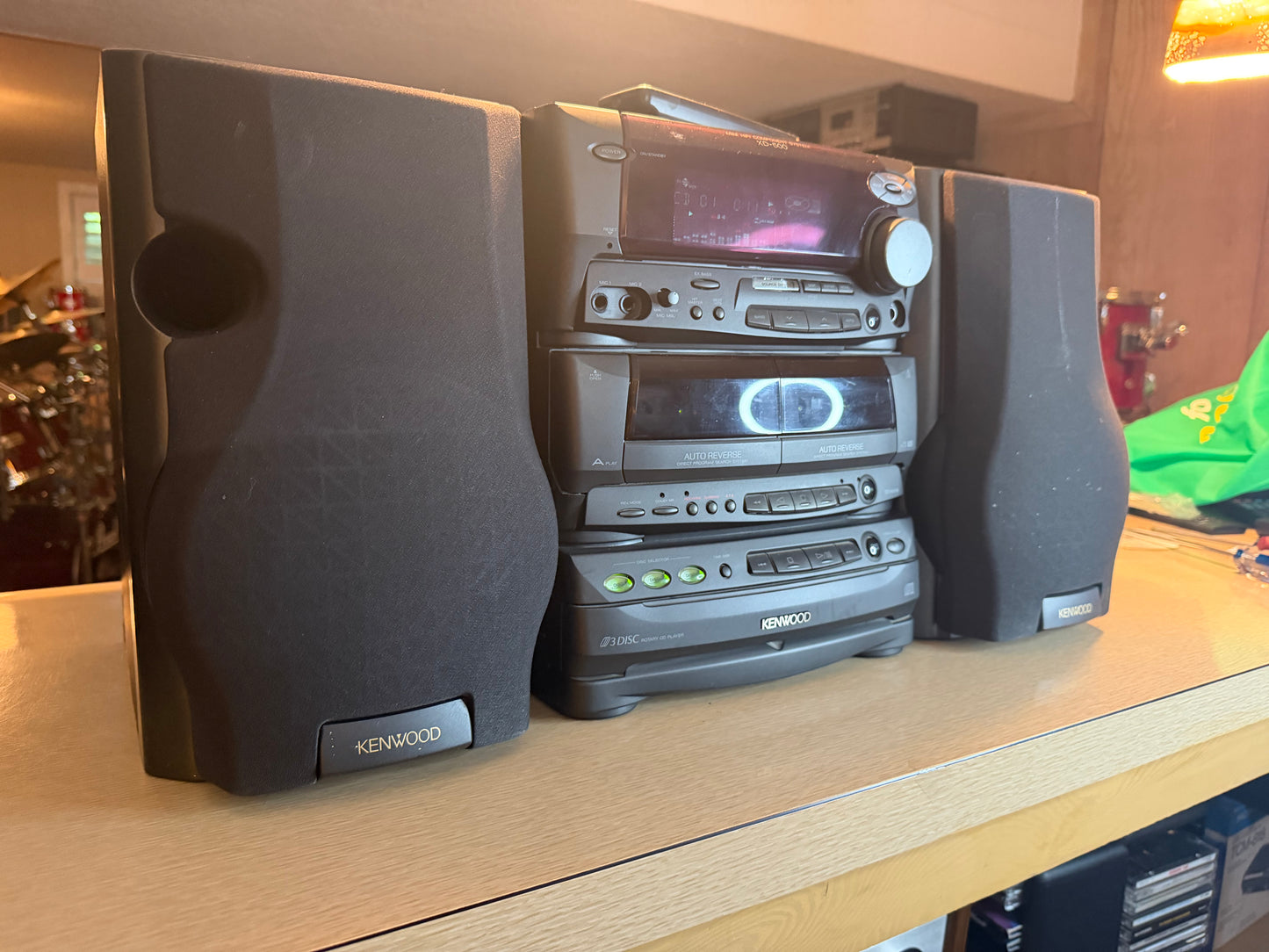Kenwood XD-500 Stereo 3 Compact Disc Changer 2 Cassette Decks Fully Operational!