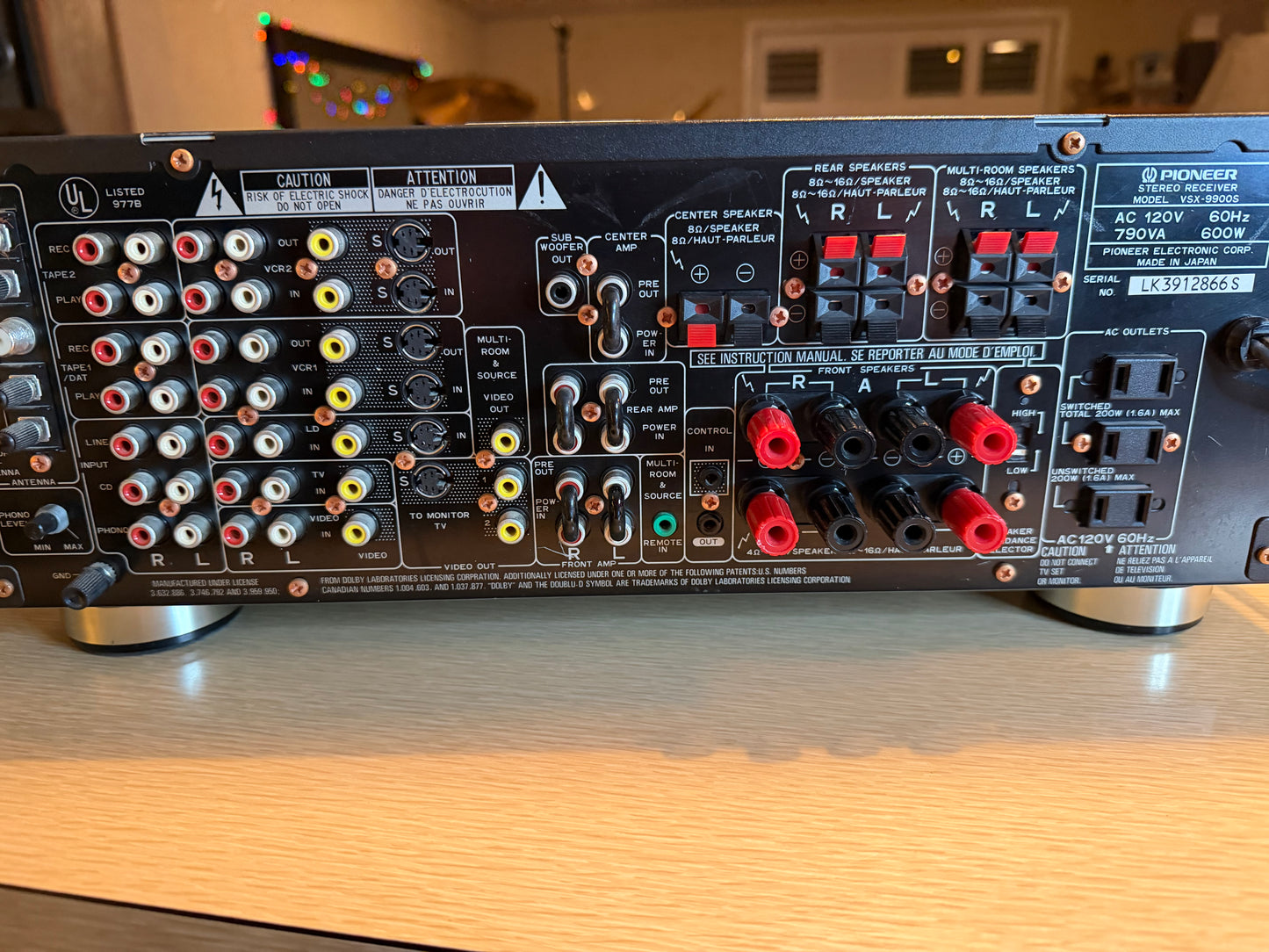 Pioneer VSX-9900s MONSTER Stereo Rare Dark Red Faceplate FRESH SERVICE 125WPC🔥