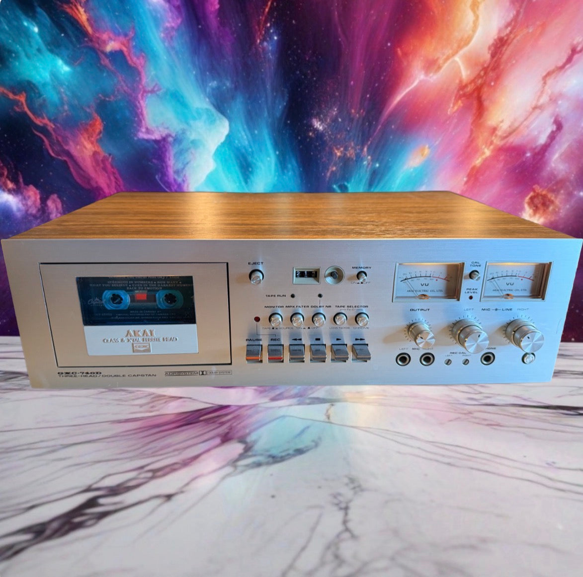 Akai GXC-740 3 Head Cassette Deck EXCELLENT Freshly Serviced Vinyl Finish Wow🎶