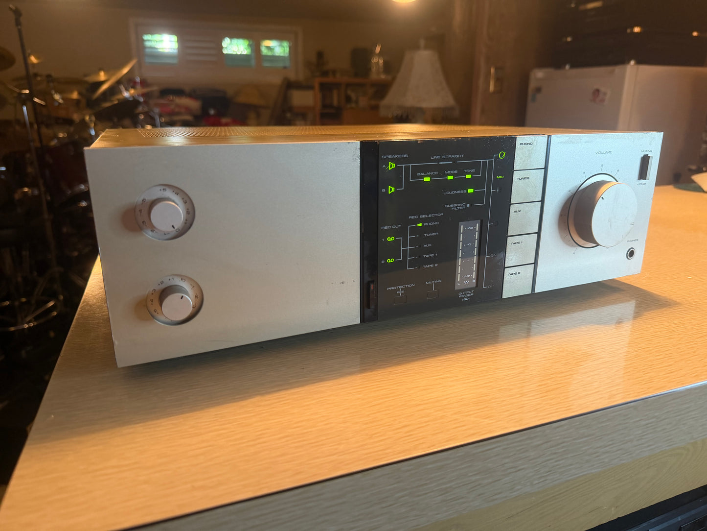 Vintage Pioneer A-8 Stereo Non Switching Amplifier Gold Champagne Fresh Service!