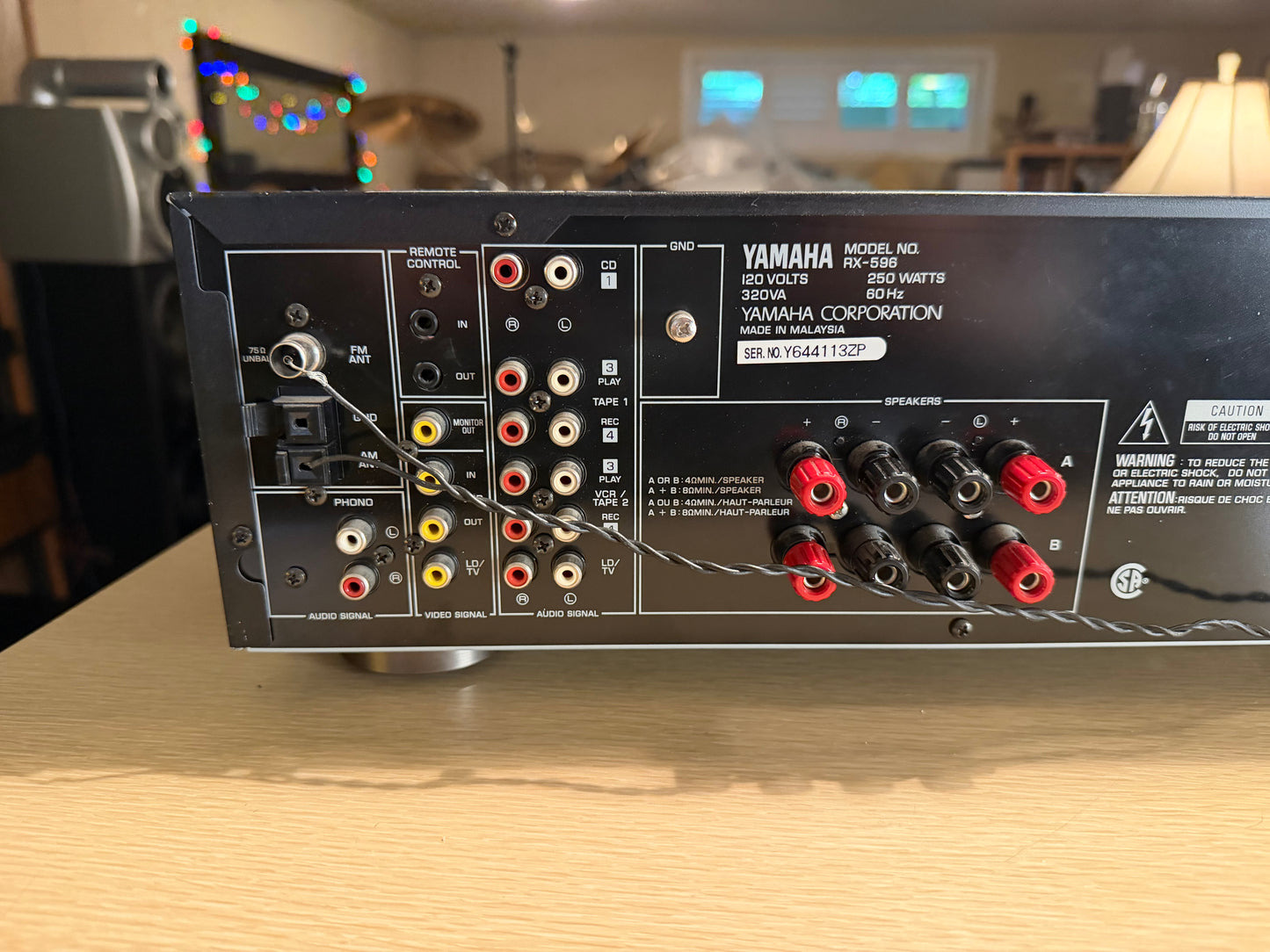 Yamaha RX-596 Natural Sound Stereo Receiver Bundle With Remote FRESH SERVICE🎶🔥